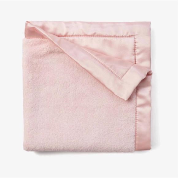 NEW ELEGANT BABY coral fleece stroller blanket in chalk pink - Picture 2 of 3